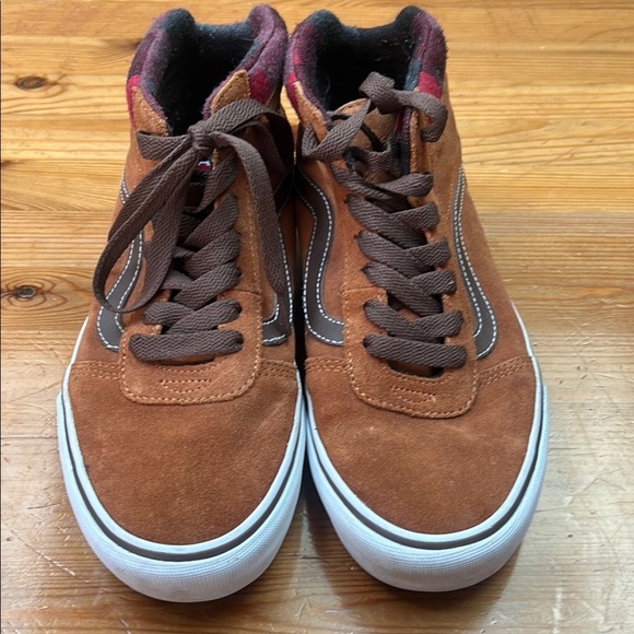 Vans Brown High-Top Sneakers with Suede Finish men’s 8 - Picture 2 of 11